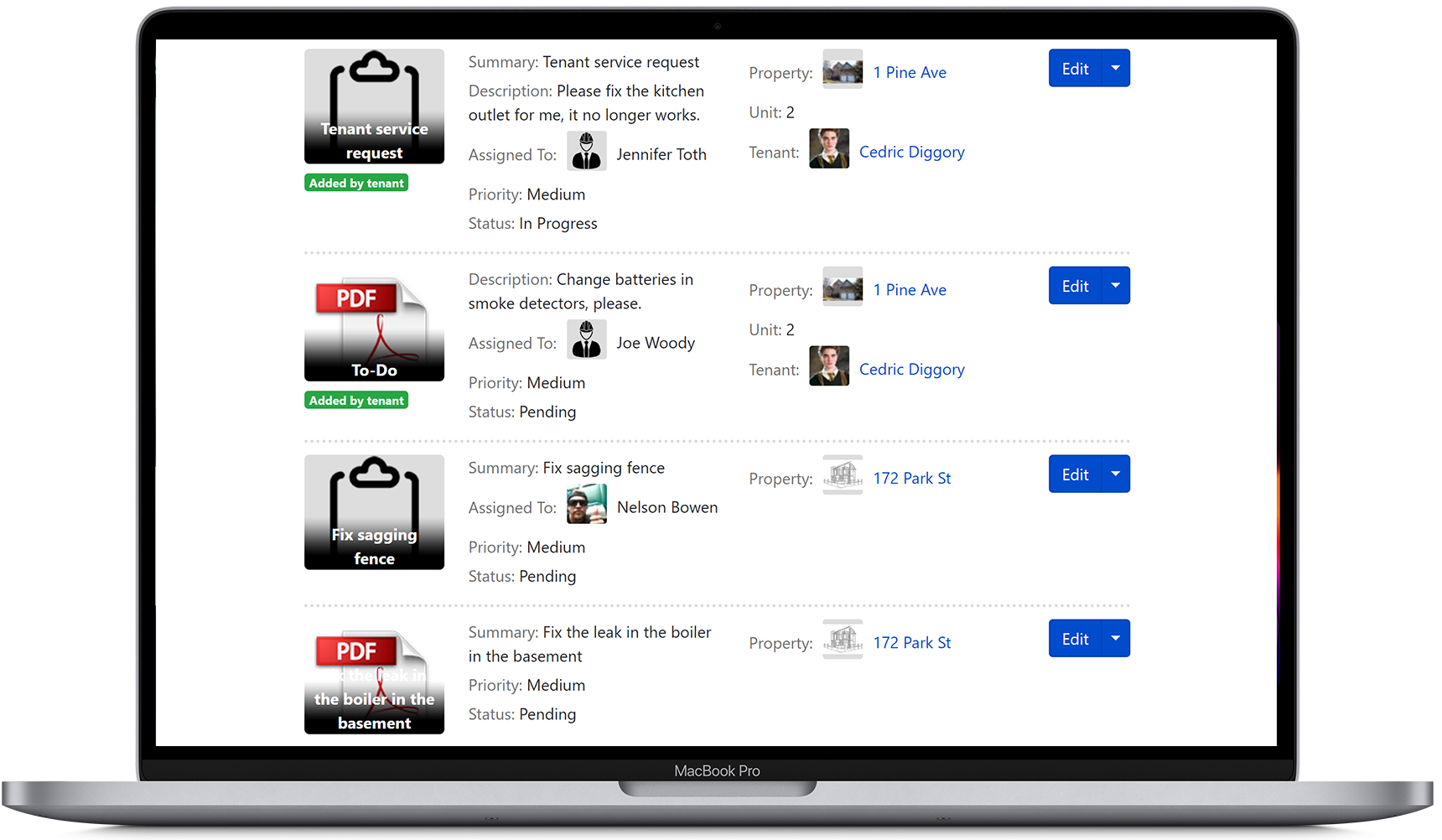 Configure the bank account where the tenant's online payments will be sent from